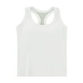 thumbnail image 2 of Homenesgenics Tank Tops with Built in Bras Women's Tank Tops with Built in Bras Solid Color Base Shirt White XL, 2 of 6