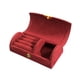 thumbnail image 2 of Caja de almacenamiento de joyas portátil, de terciopelo con cuentas, para viaje, con arco pequeño, caja de embalaje de joyería de moda, almacenamiento universal, 2 of 6