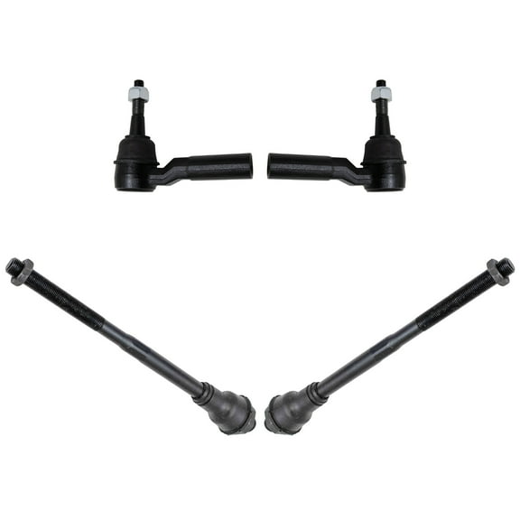 TRQ Front Inner and Outer Tie Rod Set Fits Select 2011-2021 Chevrolet Silverado 2500 HD Silverado 3500 HD GMC Sierra 2500 HD Sierra 3500 HD