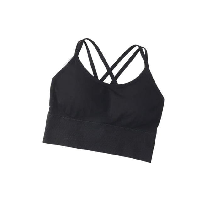 Jumpingount Camiseta sin mangas cruzada en la espalda, elástica, ligera, cómoda, para el pecho, antideslizante, plana, seca, suave, para mujer Prendas para la parte del cuerpo Negro Jumpingount AP017241-01