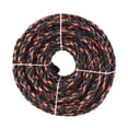 thumbnail image 1 of Cuerda Koch de polipropileno retorcido, negro/naranja, 1,27 cm de profundidad, 15,24 m de largo, 1 of 1
