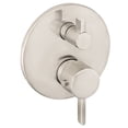 thumbnail image 1 of hansgrohe Ecostat Modern Premium Volume and Auto Temperature Control 2-Handle 7-inch Wide Thermostatic Shower Trim for Rough-in Valve with Diverter in Brushed Nickel, 04231820,Small, 1 of 4