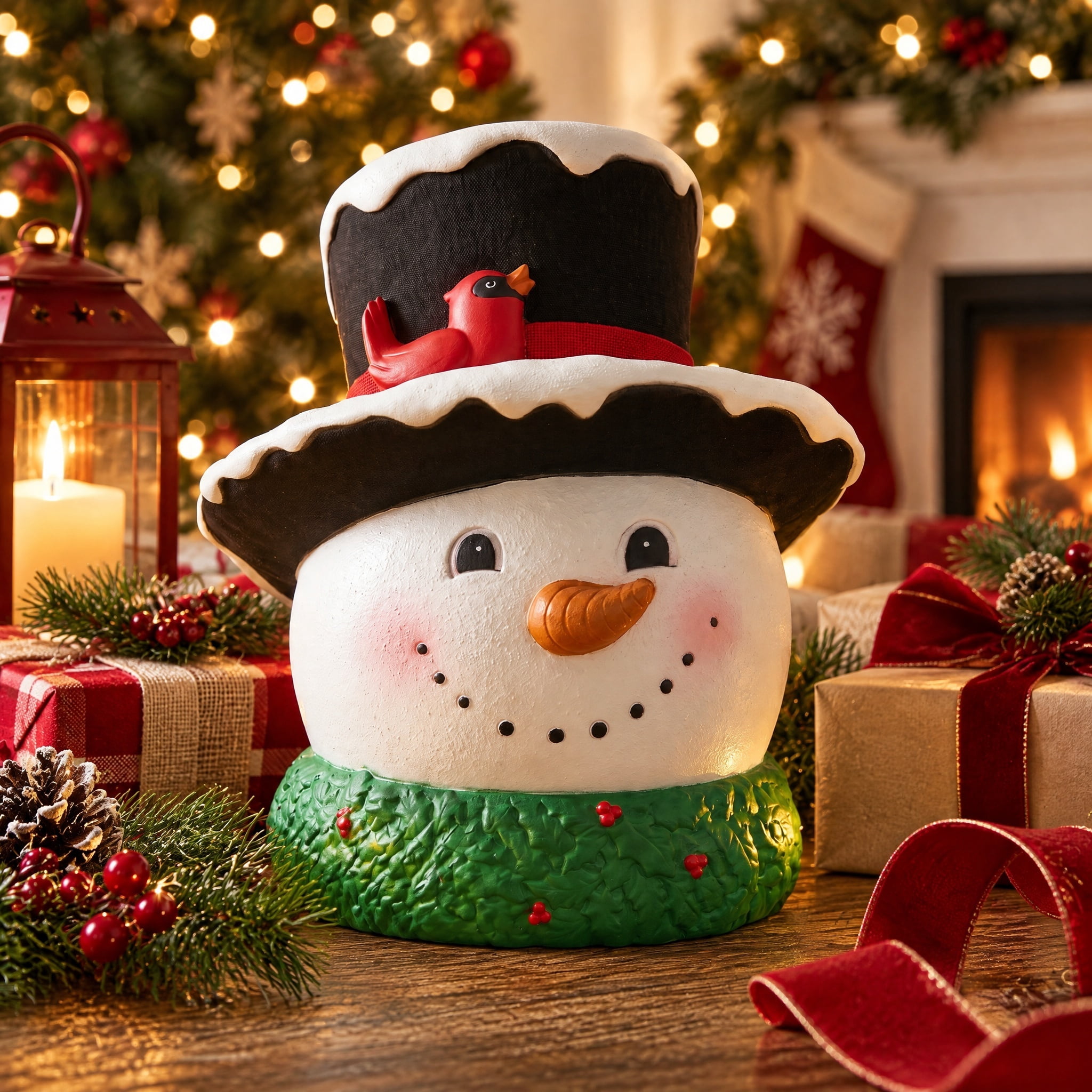 LED Snowman Christmas Tree Topper, Multicolor, 13", by Holiday Time