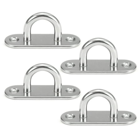 

4pcs Eye Plate Deck Plate Marine Hardware Multifunctional Wall Mount Hook for Hanging Chair Hammocks Yoga Boxing Punch Bag Training Straps