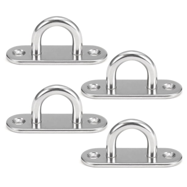 Gancho de montaje 4pcs Eye Plate Deck Plate Hardware marino Multifuncional Gancho de montaje en pare Abody Gancho de montaje