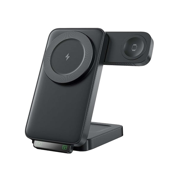 asddcavvf 15W Foldable Mag.netic Wireless Charger with LED Night Light for Fast Charging A.pple Earb