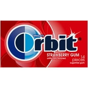 Orbit Gum Strawberry Sugar Free Chewing Gum, Single Pack - 14 Piece
