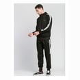 thumbnail image 4 of Lavnis Men's Hooded Casual Tracksuits Solid Color Full Zip Long Sleeve Leisure Fashion Athletic Jogging Running Sweatsuits Set Black L, 4 of 5