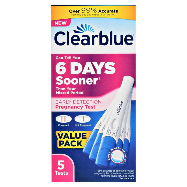 Clearblue Early Detection Pregnancy Test, 5ct