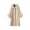 Beige, variant on Lovskoo Womens Winter Pea Coats Faux Fur Jacket Thick Warm Open Front Cardigan Long Sleeve Mid Length Fleece Button Coat Brown