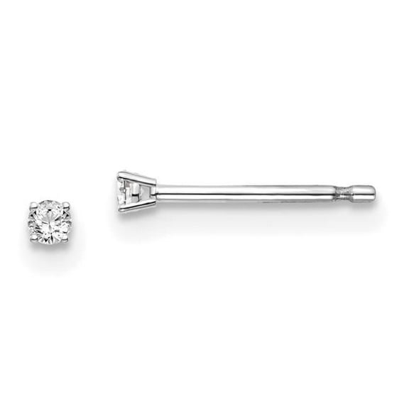 14kw .05ct I1 J-K Diamond Stud Push-on Post Earrings ST2