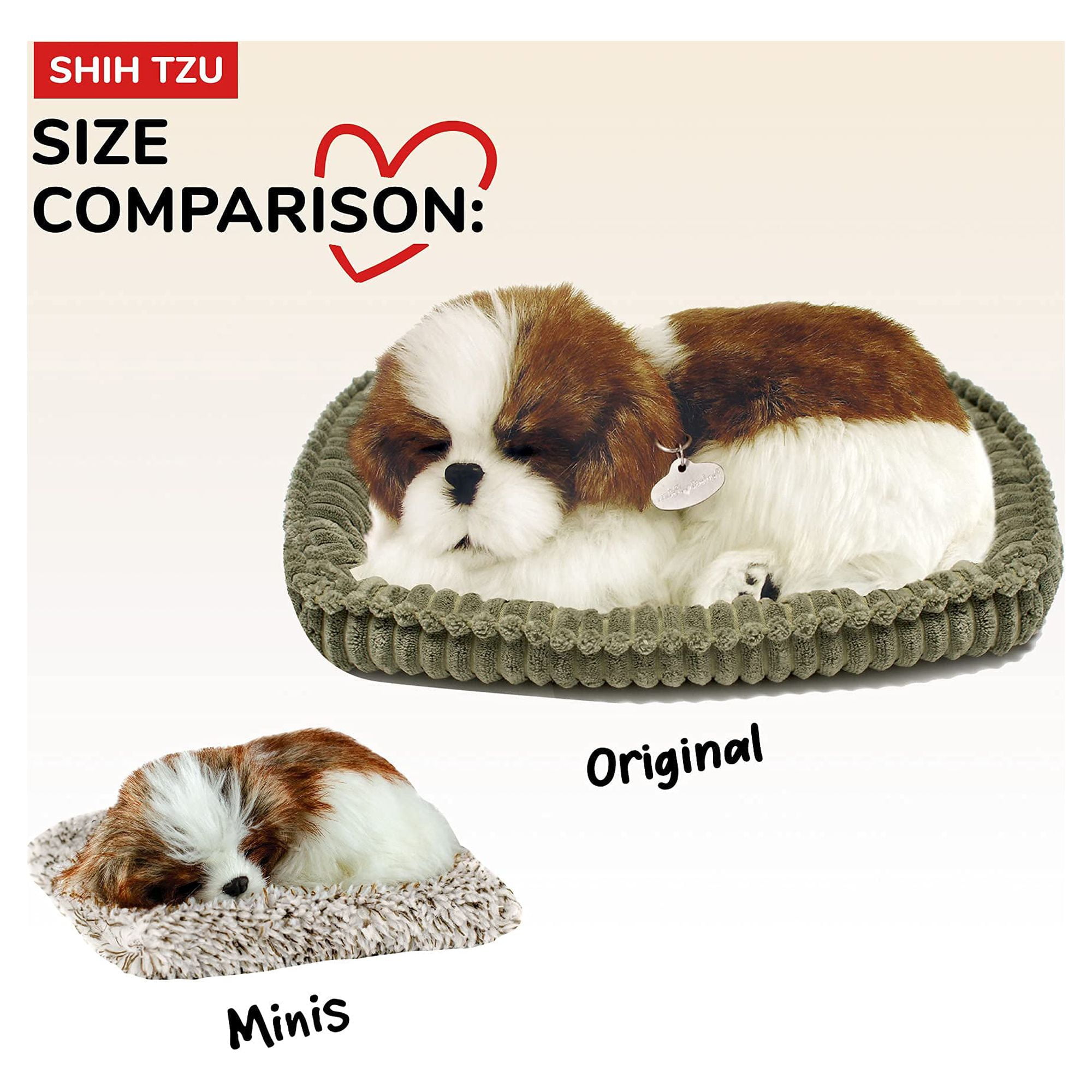 Perfect Petzzz - Original Shih Tzu, Realistic, Lifelike Stuffed Interactive  Pet Toy, Companion Dog with 100% Handcrafted Synthetic Fur
