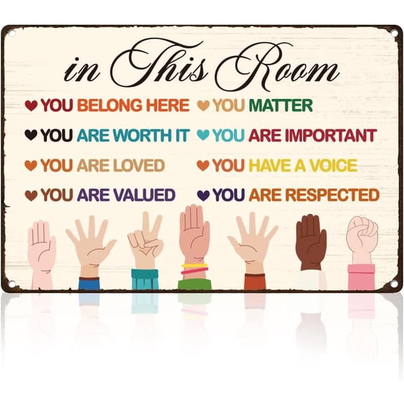 Room Rules Tin Sign Retro Metal Wall Decor 8" x 12" Vintage Inspirational Quotes Wall Art Poster for Home Cafes Game Room Outdoor Classroom Kindergarten Man Cave Decor Gift