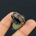 thumbnail image 4 of Natural Moss Prehnite Gemstone Handmade Copper Wire Wrap Ring Size 7, 4 of 4
