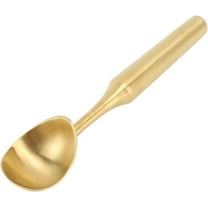 ABPETE Ice Cream Scoop, Metal Ice Cream Scooper, Stainless Steel Ice Cream Scoop, Nonstick Anti Freeze One Piece Scooper Spoon, Long Handle Ice Cream Ball Spoon for Ice Cream(Gold)