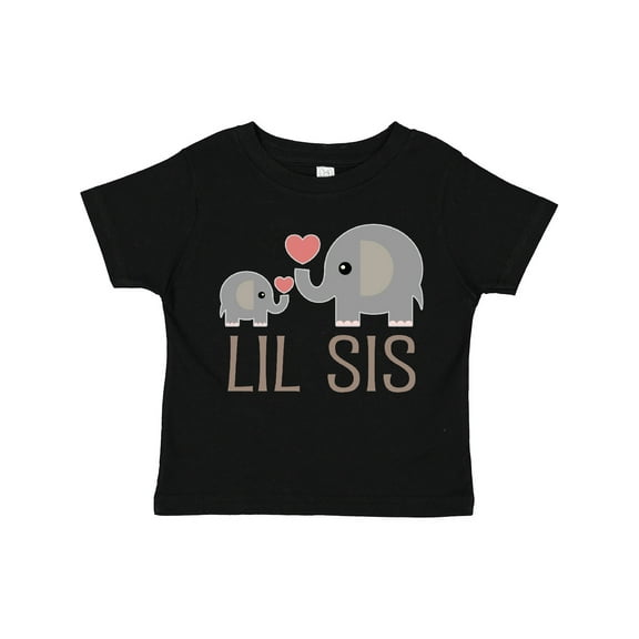 Inktastic Little Sister Elephant Girls Toddler T-Shirt