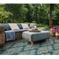 thumbnail image 3 of SAFAVIEH Courtyard Joetta Geometric Indoor/Outdoor Area Rug, Blue/Grey, 8' x 11', 3 of 13