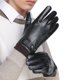 thumbnail image 2 of Minnieouse Guantes de cuero para hombre antideslizante pantalla táctil deportes conducción guante a prueba de viento transpirable mantener caliente guantes y mitones Negro apertura de tornillo Minnieouse AP013370-03, 2 of 6