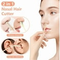 thumbnail image 3 of 2-in-1 Nose Hair Cutter & Ear Picker, Double-Sided Nostril Hair Remover Tool with 360° Rotating Blade, Portable Manual Nasal Trimmer for Men & Women (#2, 6Pcs), 3 of 9