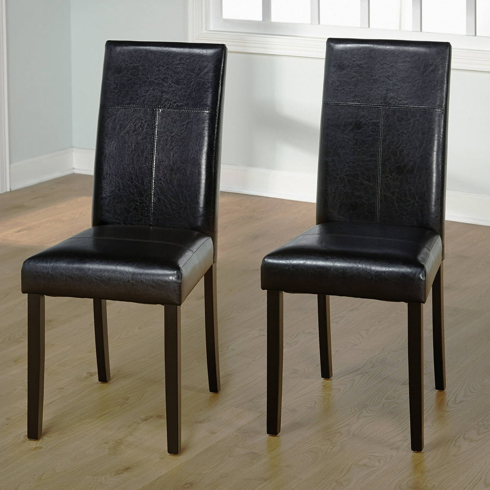 Faux Leather Parson Chair, Set of 2