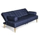 thumbnail image 5 of Sofá Cama de Lino Azul Makora Con Portavasos Modelo Queen, 5 of 10