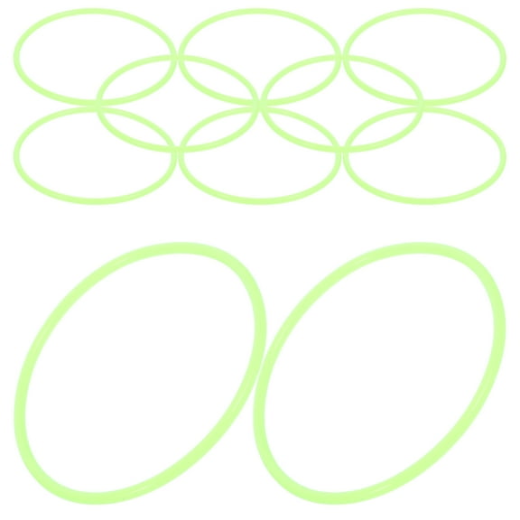 OUNONA 10pcs Night Luminous Bracelets Glow in the Dark Silicone Wristbands for Party