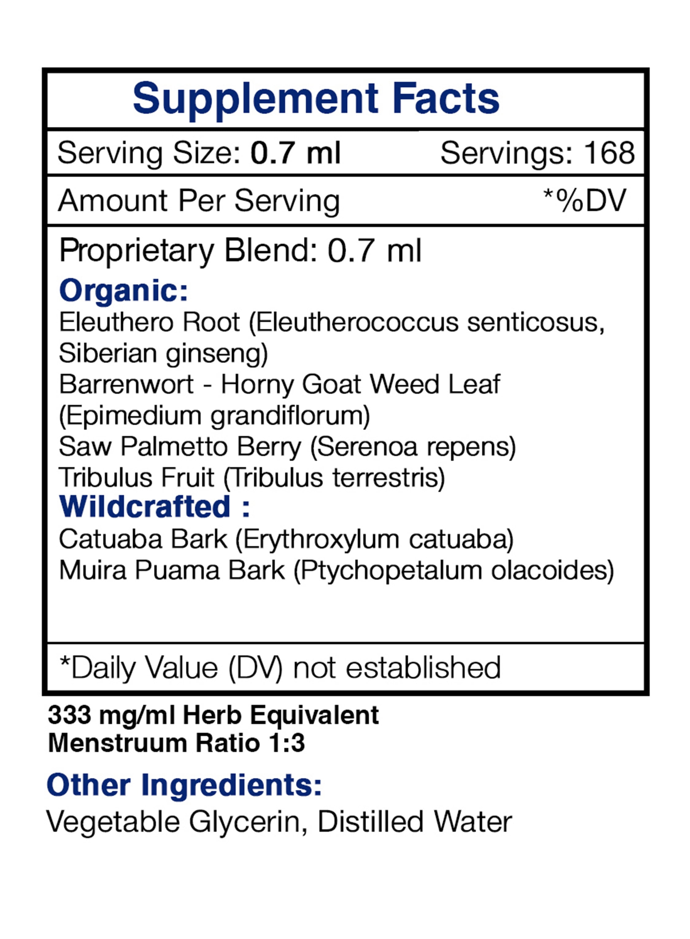 Secrets Of The Tribe Tribal Vigor Blend Tincture Dietary Supplement, Natural Extract, Made from Eleuthero Siberian Ginseng, Catuaba, Barrenwort, Muira Puama, Saw Palmetto, Tribulus 4 oz