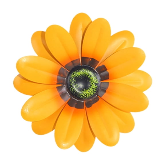 Outdoor Wall Decor Wall Art Metal Flowers for Outside Garden Decor for Outside 2 Pack Iron Daisys Hanging Ornament Courtyard Balcony Fence Patio Housewarming Birthday Gift Creative Ornament