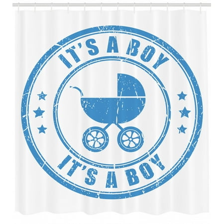 Gender Reveal Shower Curtain Old Fashioned Style It S A Boy Quote