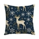 thumbnail image 2 of Uuiauoio Festive Holiday Throw Pillow Cover with Design, Linen-Look Polyester Decorative Cushion Case for Sofa, Living Room, Bedroom, and Seasonal Home Décor, Machine Washable, 2 of 6
