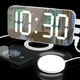 thumbnail image 4 of Reloj despertador con espejo ruidoso, cargador, reloj vibrador, números grandes, pantalla grande, teléfono Base blanca, 4 of 8