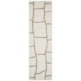 thumbnail image 5 of SAFAVIEH Toronto Deidra Abstract Polyester Shag Area Rug, Ivory/Silver, 6' x 9', 5 of 10