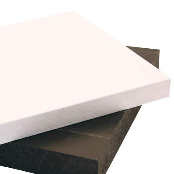 HDPE Sheet High Density Polyethylene - Plastic Sheet 1/2" Thick 12" Length x 24 Width White