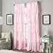 thumbnail image 3 of Curtainworks Flounced Ruffle Rod Pocket Curtain Panel, 95 in, Pink, 3 of 10