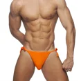 thumbnail image 3 of Sexy Mini Bikini Men Low Rise Thong Swimwear Solid String Swimsuit Underwear Side Tie Swim Brief Man Surf Bathing Suit Beachwear Rose Red L, 3 of 6