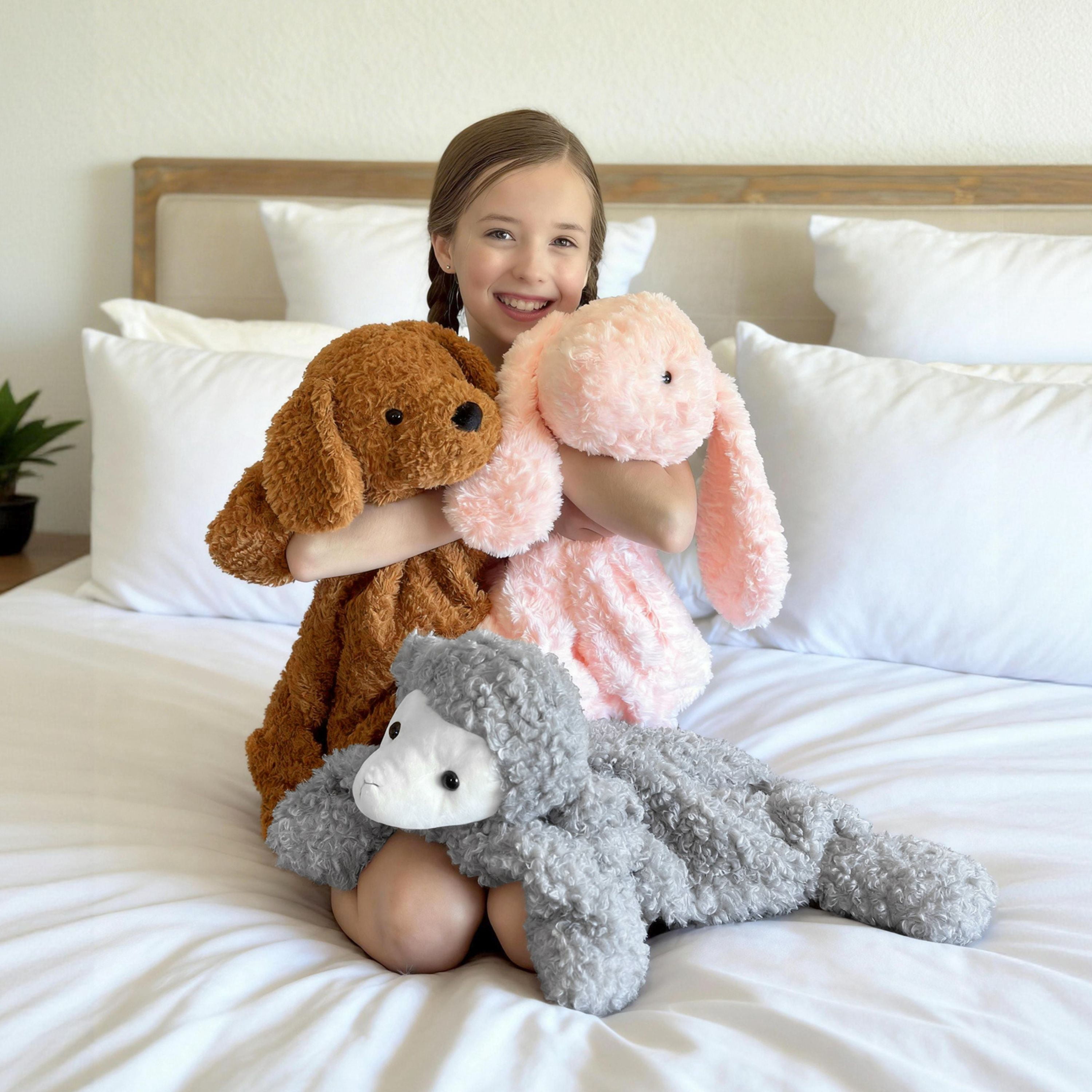 Tezituor 22'' Weighted Lamb Stuffed Animal Lamb Security Blanket Lamb Lovey Toy