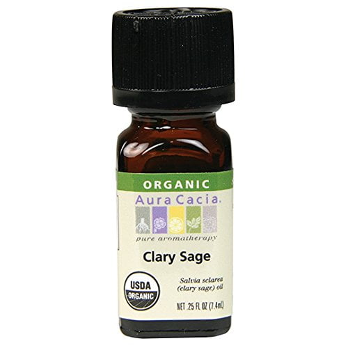 Aura Cacia Organic Essential Oil - Clary Sage - .25 oz