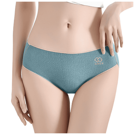 Fulorrnie Underwear for Women Breathable Briefs Comfort Seamless Panties Elastic Waist Flat Seams Stretchable Panty Green M