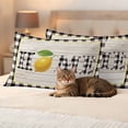 thumbnail image 3 of Summer Lemons HOME Outdoor Pillow Covers Pack of 2 Black White Buffalo Plaid Woog Grain Waterproof Throw Pillow Covers Decorative Cushion Cases for Patio Garden Tent Balcony Couch 20x12 inch, 3 of 9