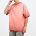 thumbnail image 2 of Men's Heavy Cotton Crew Neck Tee - Men's Vintage Washed Athletic Tees, 2 of 9