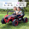 thumbnail image 2 of Hikiddo 12V 10Ah Ride on Toy, 4WD Kids 2-Seater Electric Ride on Car UTV with Remote, Bluetooth - Red, 2 of 8