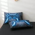 thumbnail image 4 of Btargot 5Pcs 3D Gaming Geometric Lightweight Queen Comforter Set Game Console Bed-in-a-Bag Blue, 4 of 10