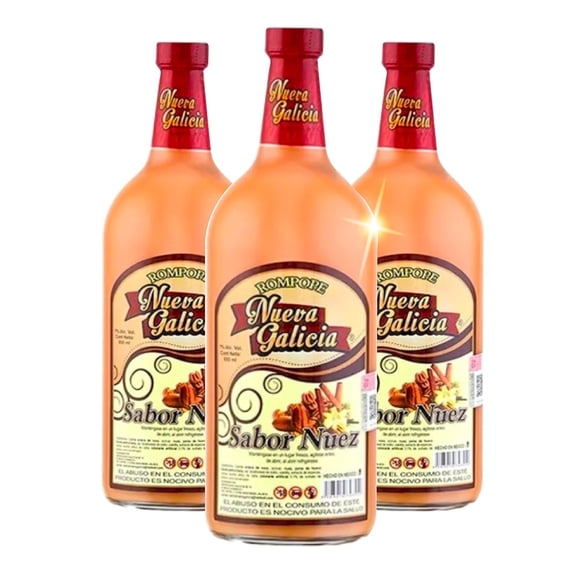 Rompope Nueva Galicia Nuez 3 Botellas 950ml c/u
