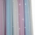 thumbnail image 6 of 2 Layer Blackout Curtains & Tulle Starry Curtain Eyelet Top Curtain/Window Drape for Kids Bedroom Decor, 6 of 9