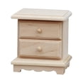 thumbnail image 3 of Mesita de noche de madera a escala 1:12, casa de DIY para muñecas, decoración de dormitorio, mesitas de noche para niñas, 3 of 9