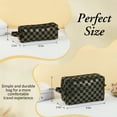 thumbnail image 2 of YOOLIFE Travel Makeup Bag Checkered Cosmetic Bag, Cute Makeup Bag Checkered Pouch Gifts for Teen Girl, 2 of 7