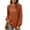 Caramel, variant on Fantaslook Blouses for Women Crewneck Long Sleeve Tops Chiffon Pom Pom Shirts Fall Casual