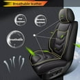 thumbnail image 6 of LAONNVIR Car Seat Cover for Cars Non-Slip Soft&Breathable Front Car Seat Protector Covers Custom Fit for Hyundai Santa Cruz 2022-2025(Black,Front Pair), 6 of 8