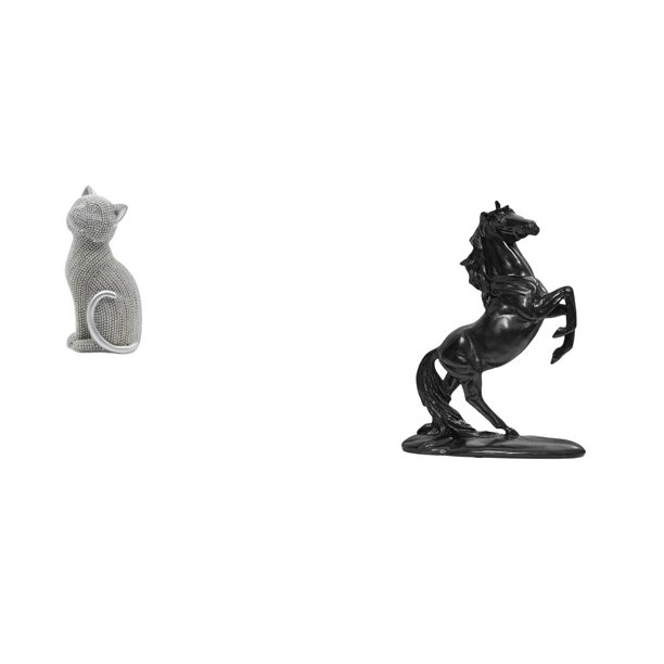 Estatua De Gato Y Caballo, Figura Decorativa De Resina, Adorno Coleccionable De Escritorio, Escultura Animal Para Entrada, Estantería, Sala De Estar, Dormitorio, Paisaje, Adornos De Caballo,