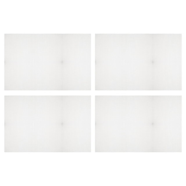 Lienzo de plástico Unique Bargains malla Hoja 50x33 cm/20x13 Pulgadas Blanco Paquete de 4